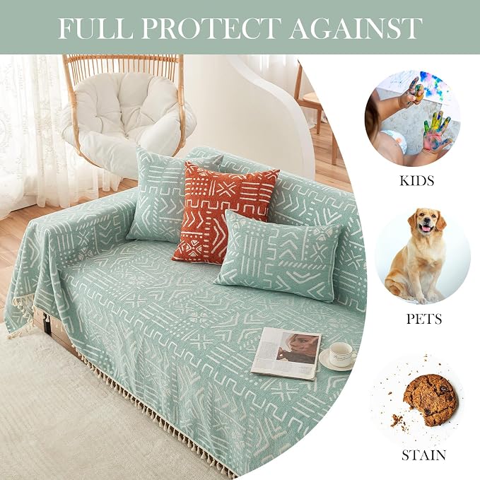 HANDONTIME Farmhouse Sofa Covers - Image 5