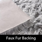 Latepis Small Rugs for Bedroom 2x3 Grey Faux Sheepskin Rug for Living Room - Image 4