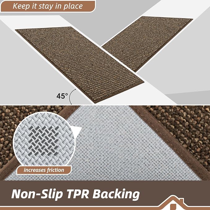 BEQHAUSE Kitchen Rugs and Mats 2PCS, Non-Slip Kitchen Mats - Image 4
