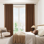 Guken 100% Blackout Linen Curtains 84 Inch Length 2 Panels Set - Image 8