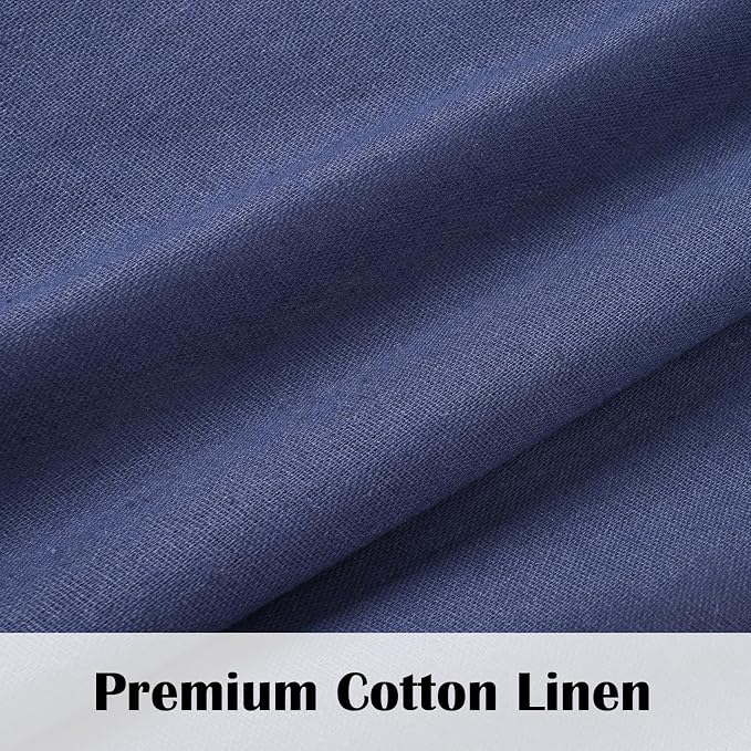 FRAMICS Boho Kitchen Curtains 24 Inch Length, Farmhouse Cotton Linen Tier - Image 4