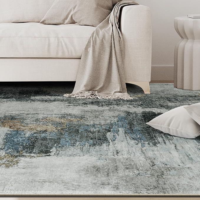 10x14 Area Rugs for Living Room Rug Washable: Abstract Large Rug Indoor Modern - Image 8