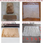 linmopm Faux Fur Rug Sheepskin Shag Fluffy Fuzzy Red 3x3 ft Rugs - Image 5