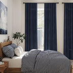 Nanspring Navy Blue Semi Sheer Curtains 72 Inches Long 2 Panels Set - Image 7