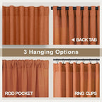 Pitalk Burnt Orange Curtains 84 Inch Length - Image 4
