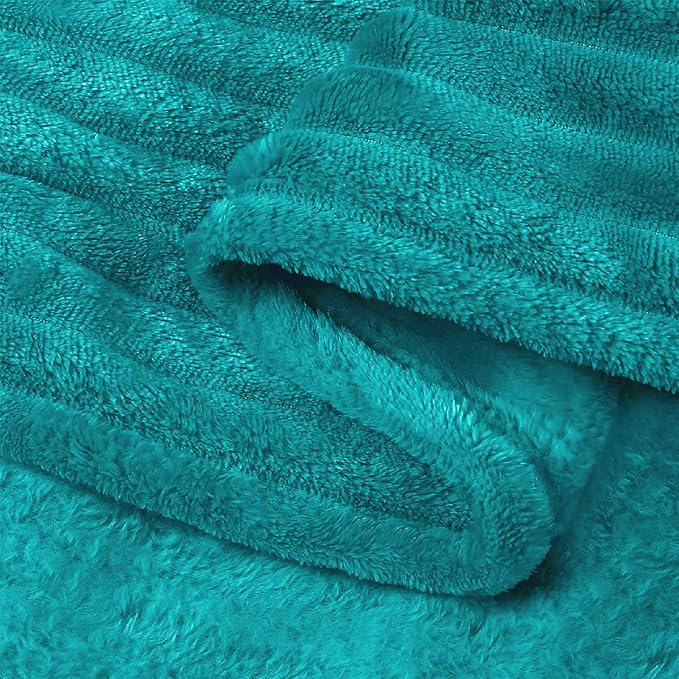 BEDELITE Fleece Blanket Twin Size – 3D Ribbed Jacquard Soft and Warm Decorative - Image 6