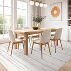 Nakagishi 5x8 Area Rug Living Room: Washable Boho Large Neutral Soft Farmhouse - Image 7