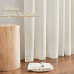 NICETOWN Natural Linen Kitchen Curtains 26 inches Long, Rod Pocket & Back Tab - Image 7