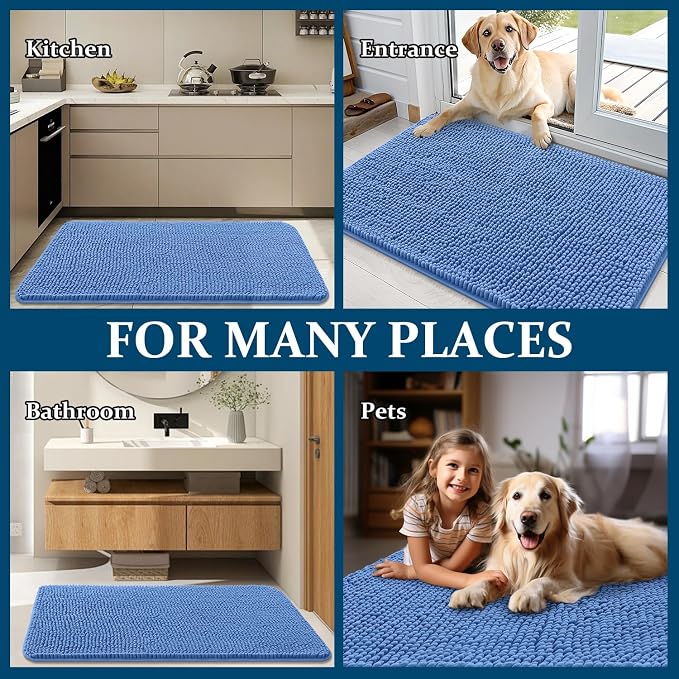 OLANLY Dog Door Mat for Muddy Paws 40x24, Absorbs Moisture and Dirt, Absorbent - Image 8