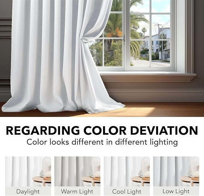 Deconovo Room Darkening Curtains, Thermal Insulated Noise-Reducing Window Panels - Image 6