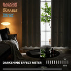 Deconovo Short Kitchen Curtains, Room Darkening Curtain Beige, Thermal - Image 7