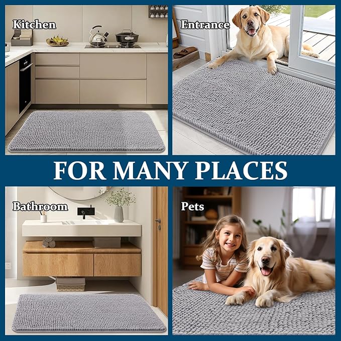 OLANLY Dog Door Mat for Muddy Paws 30x17, Absorbs Moisture and Dirt, Absorbent - Image 8