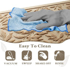 Beige Leaves Outdoor Indoor Entrance Doormats, Absorbent Durable Heavy Duty - Image 7