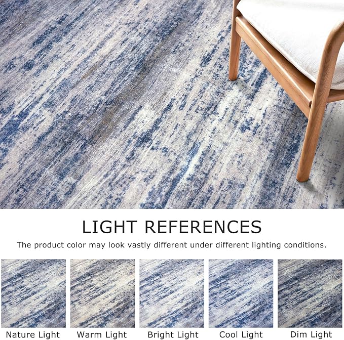 KOZYFLY Modern Abstract Washable Long Rug Runner 2.6x18 Hallway Rug Runner - Image 4