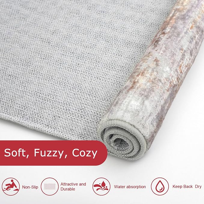 KOZYFLY 3x10 Ft Rug Modern Ombre Runner Rug - Image 5