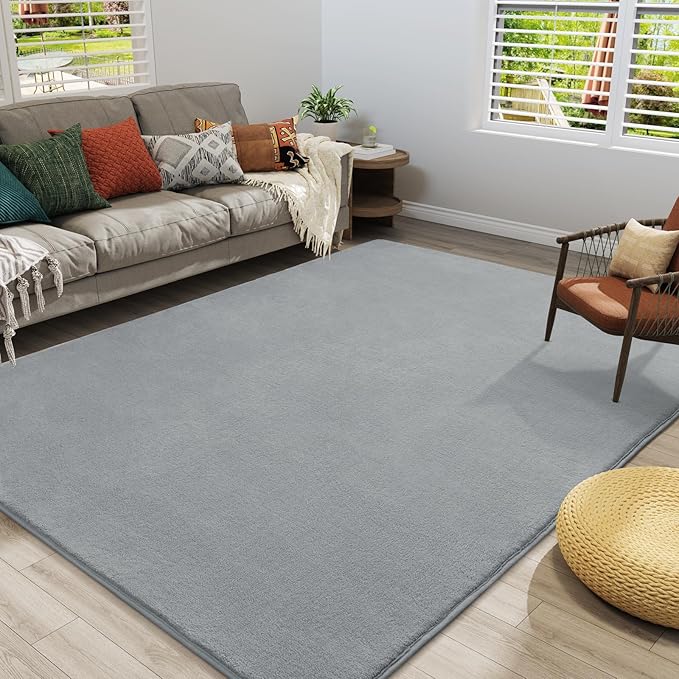 Amearea Large Modern Area Rugs for Bedroom Living Room, 5x8 Feet Grey Thickened - Image 4