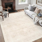 5x7 Area Rugs for Living Room: Vintage Boho Neutral Washable Rug Indoor Soft - Image 3