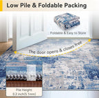 Washable Area Rugs Square 6ft Non-Slip Modern Abstract Soft - Image 4