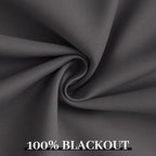 Yakamok Dove Grey 100% Blackout Curtains Grommet Window Treatments - Image 6