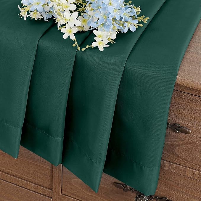 Green Window Sheer Curtains 45 Inches Length, Voile Short Curtains - Image 8