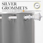 NICETOWN Silver Grey Room Darkening Curtain Panels 90" Long - Image 3