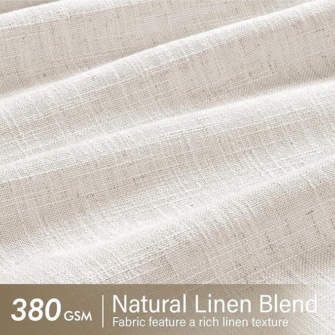 MIULEE Pinch Pleated Thick Linen Curtains 94 Inches Long 2 Panels - Image 4