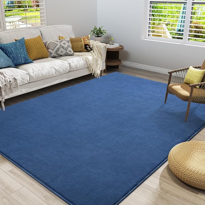 Amearea Modern Area Rugs for Bedroom Living Room, 4x6 Feet Blue Thickened - Image 6