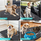 OLANLY Dog Door Mat for Muddy Paws 70x32, Paw Print Design, Absorbs Moisture - Image 7