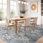 Nakagishi 6x9 Area Rugs Living Room: Washable Abstract Large Neutral Soft Rug - Image 5