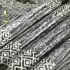Washable 2.5x10 Kitchen Runner Rug, Easy Clean Geometri Rugs - Image 3