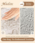 Madane 5x7 Area Rugs for Living Room, Washable Vintage Natural Rug - Image 4