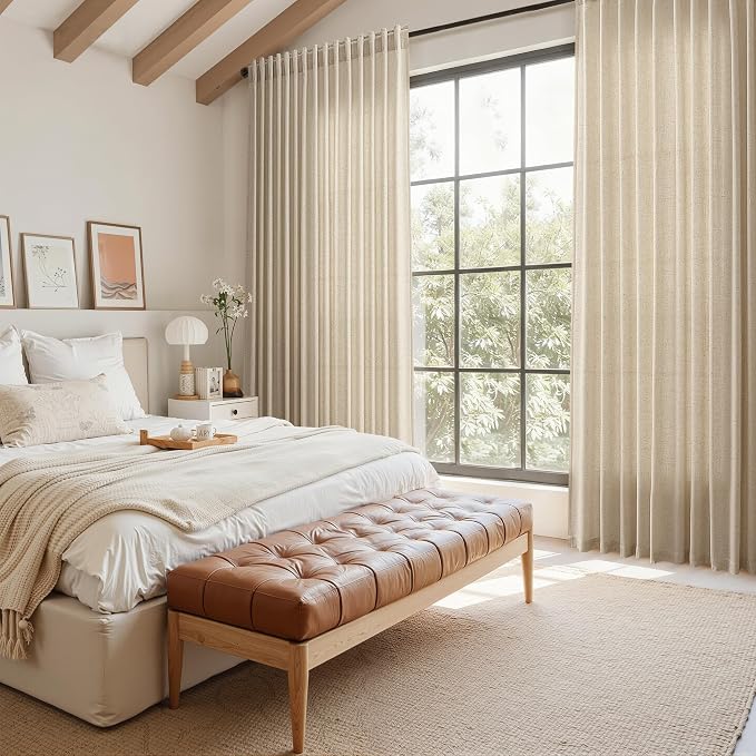 Nanspring Taupe Burlywood Curtains 72 Inches Long - Image 8