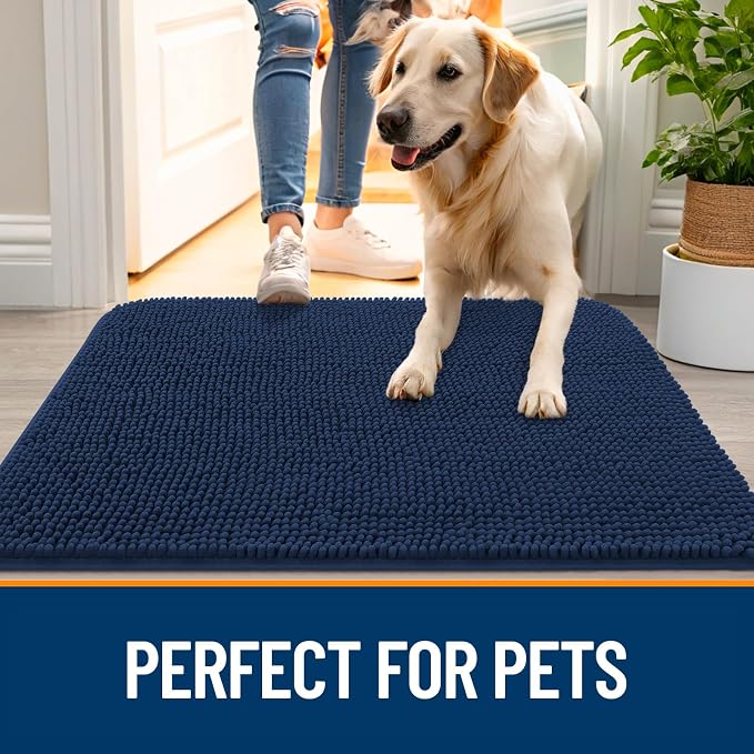 OLANLY Dog Door Mat for Muddy Paws 70x35, Absorbs Moisture and Dirt, Absorbent - Image 6