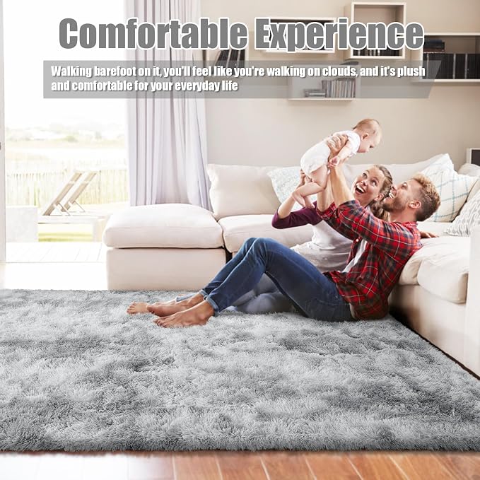 9x12 Fluffy Area Rugs for Living Room, Large Fuzzy Shag Area Rug for Bedroom - Image 6