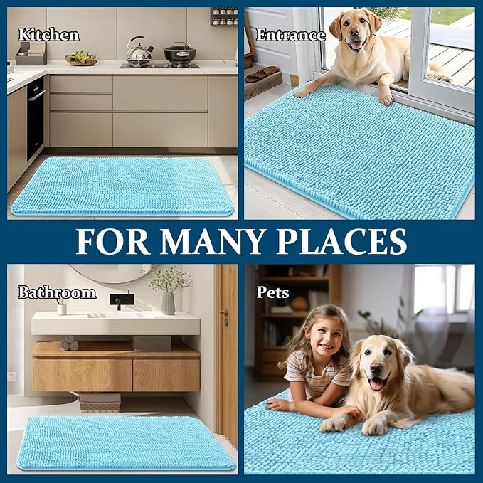 OLANLY Dog Door Mat for Muddy Paws 59x35, Absorbs Moisture and Dirt, Absorbent - Image 8