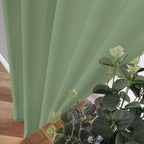 Tollpiz Short Sheer Curtain Linen Textured Bedroom Curtains Sheer Light - Image 3