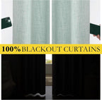 NICETOWN 100% Absolutely Blackout Linen Curtains - Image 3