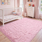 5x7 Ft Pink Rugs for Bedroom Girls, Shag Fluffy Area Rug for Living Room - Image 3