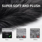 Small Faux Fur Rug, 2x4 ft Ultra Soft Sheepskin Rug Chair Sofa Cover Seat Pad - Image 7