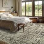 Washable Rugs 8x10 Area Rugs for Living Room- Vintage Rugs for Bedroom - Image 7
