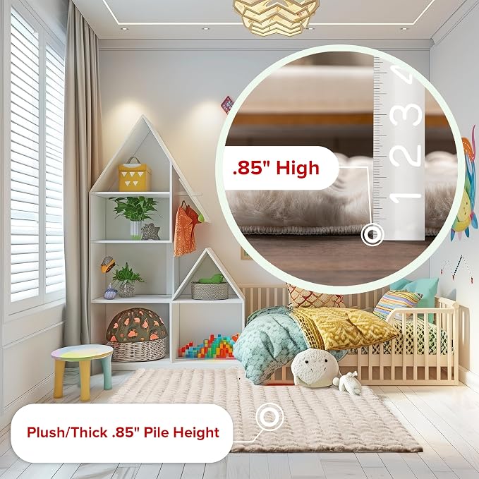 nuLOOM 2' x 8' Cozy Plush SuperiorWash Area Rug, Machine Washable, Soft Fluffy - Image 2