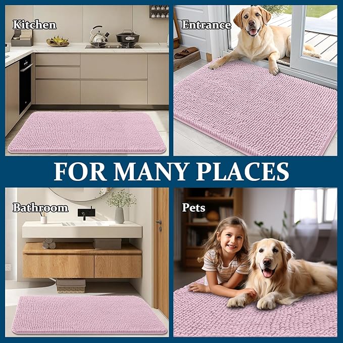 OLANLY Dog Door Mat for Muddy Paws 35x24, Absorbs Moisture and Dirt, Absorbent - Image 8