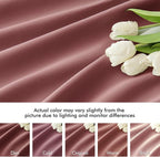 MIULEE Dusty Rose Back Tab Blackout Curtains 120 Inch Long 2 Panels Set - Image 8