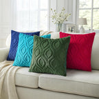 decorUhome Summer Throw Pillow Covers 20x20 Inch Set of 2, Soft Plush Faux Wool - Image 5