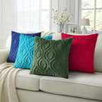 decorUhome Summer Throw Pillow Covers 18x18 Inch Set of 2, Soft Plush Faux Wool - Image 5