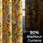 Topfinel 102 Inches Long Mustard Yellow Luxury Curtains - Image 4