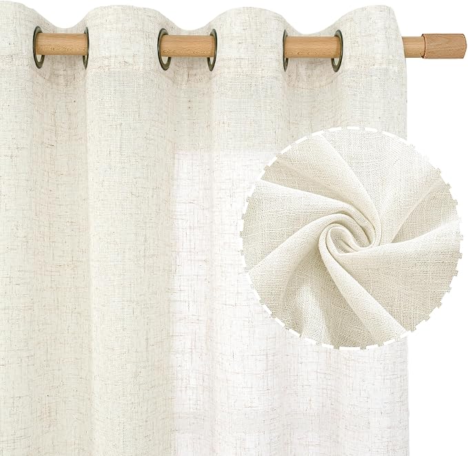 LAMIT Linen Curtains 108 Inches Long - Image 2