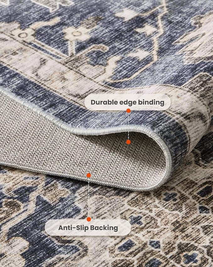 AMADA HOMEFURNISHING 2x5 Washable Runner Rug, Low-Profile Kitchen Rugs - Image 7