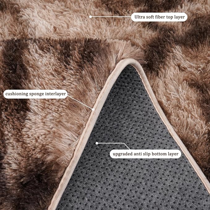 Rugs for Living Room 9x12, Soft Shaggy Modern Shag Area Rug for Bedroom - Image 4