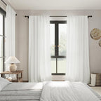 Nanspring Ivory Linen Curtains 92 Inch Length 2 Panels Set - Image 7